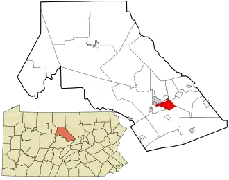 Location in Clinton County and the state of Pennsylvania.