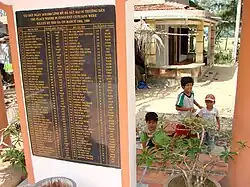 Lists of names and ages of victims