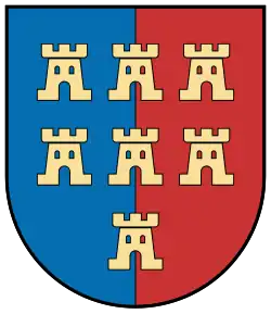 The historical coat of arms of the Transylvanian Saxons[f]