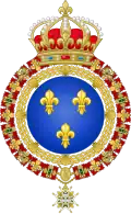 The lesser coat of arms of France as used by the Government of Illinois Country