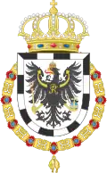 Coat of Arms of Prince Henry of Prussia with the Order of the Golden Fleece.