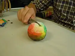 Color sphere modeled in salt dough by Jesse Hensel, 2011