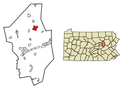 Location of Stillwater in Columbia County, Pennsylvania.