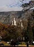 The 1905 synagogue beneath Table Mountains, seen from Company's Garden