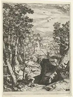 Cornelis Cort after Girolamo Muziano, Vision of Saint Eustace, 1573, Rijksmuseum, Amsterdam