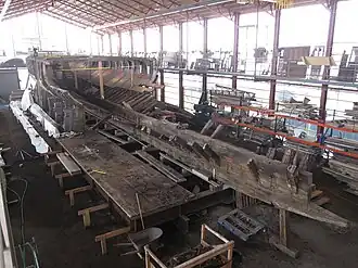 Coronet under restoration.