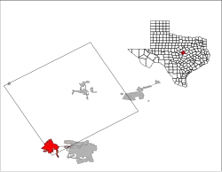 Location of Copperas Cove in Texas