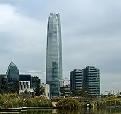 Sanhattan, the financial district in Santiago de Chile.