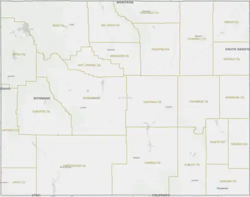 Image 5Map of Wyoming county boundaries (from Wyoming)