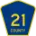 County Road 21 marker