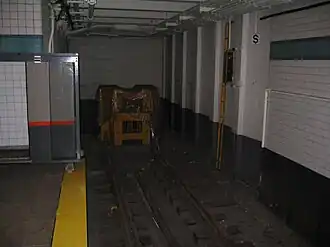 Bumper block at end of Track A2