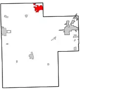 Location within Creek County and Oklahoma