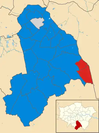 Croydon 1982 results map