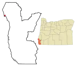 Location in Oregon
