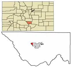 Location of Westcliffe in Custer County, Colorado.
