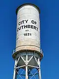 Water tower in Cuthbert.