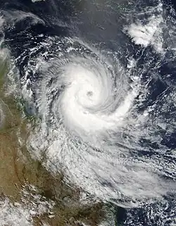 Image 17Tropical Cyclone Larry over the Great Barrier Reef, 19 March 2006 (from Environmental threats to the Great Barrier Reef)