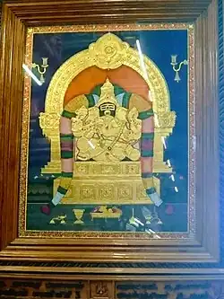 Tanjore painting of Manakula Vinayagar