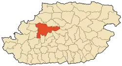 Location of Rajaouna Mountain