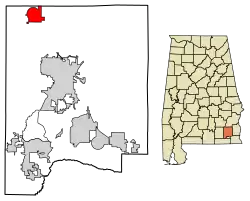 Location of Ariton in Dale County, Alabama