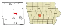 Location of Dallas Center, Iowa