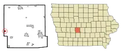 Location of Linden, Iowa