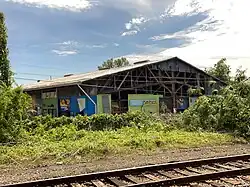 Tornado damage at Railroad Square from May 10, 2024.