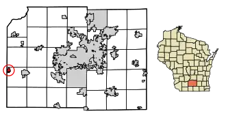 Location of Blue Mounds in Dane County, Wisconsin