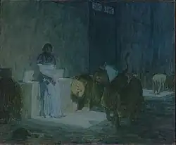 Daniel in the Lions' Den, 1907–1918. The original (now lost) was painted in 1895 and displayed in the 1896 Salon.[70][71]