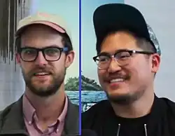 Daniel Scheinert and Daniel Kwan in 2016.