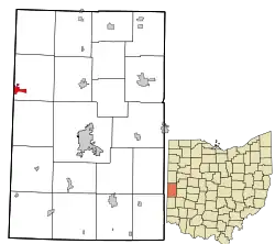 Location in Darke County and the state of Ohio