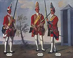 Grenadiers, 43rd, 44th and 45th Regiments of Foot