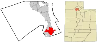 Location in Davis County and the State of Utah.