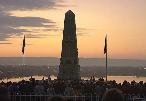 Image 31Anzac Day dawn services are held throughout Australia every April. (from Culture of Australia)