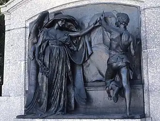 Death and the Sculptor (1893), memorial to Milmore by Daniel Chester French