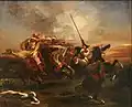 Exercices militaires des Marocains, Eugène Delacroix, 1832.