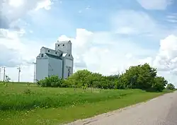 Former Saskatchewan Wheat Pool grain elevator along Railway Street