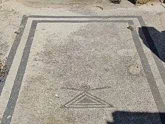 Mosaic with the symbol of the Punic–Phoenician goddess Tanit