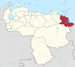 Location within Venezuela
