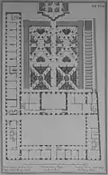 Plan of the first floor of the royal palace, Prinsens Palais, the current National Museum of Denmark