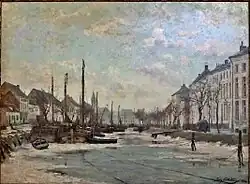 Thaw in Dendermonde (Le dégel à Termonde), 1879, oil on canvas, 166 × 231&nbsp;cm
