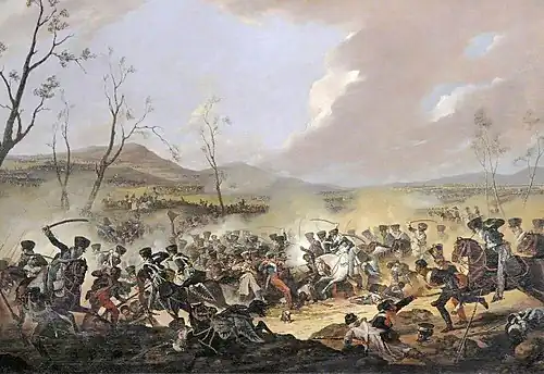 The Final Charge of the British Cavalry at the Battle of Orthez by Denis Dighton