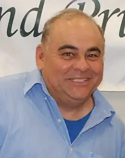 Founder of East Side Spirit and Pride, Dennis Sanchez with co-author Nancy Ramirez (right)