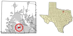 Location of Double Oak in Denton County, Texas