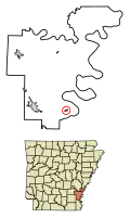 Location in Desha County and Arkansas