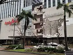 Damage to the mall from Typhoon Rai in 2021
