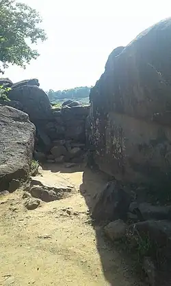 The area of Devil's Den where the "Sharpshooter" image was staged. (May 25, 2018)