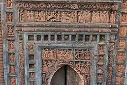 Terracotta carvings in Dewanji temple