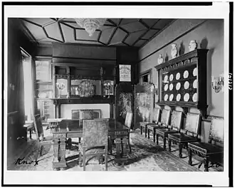 Dining hall in home of Senator Philander Knox