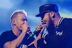 Diplo and Walshy Fire of Major Lazer performing at Flow Festival in Helsinki on August 14, 2015